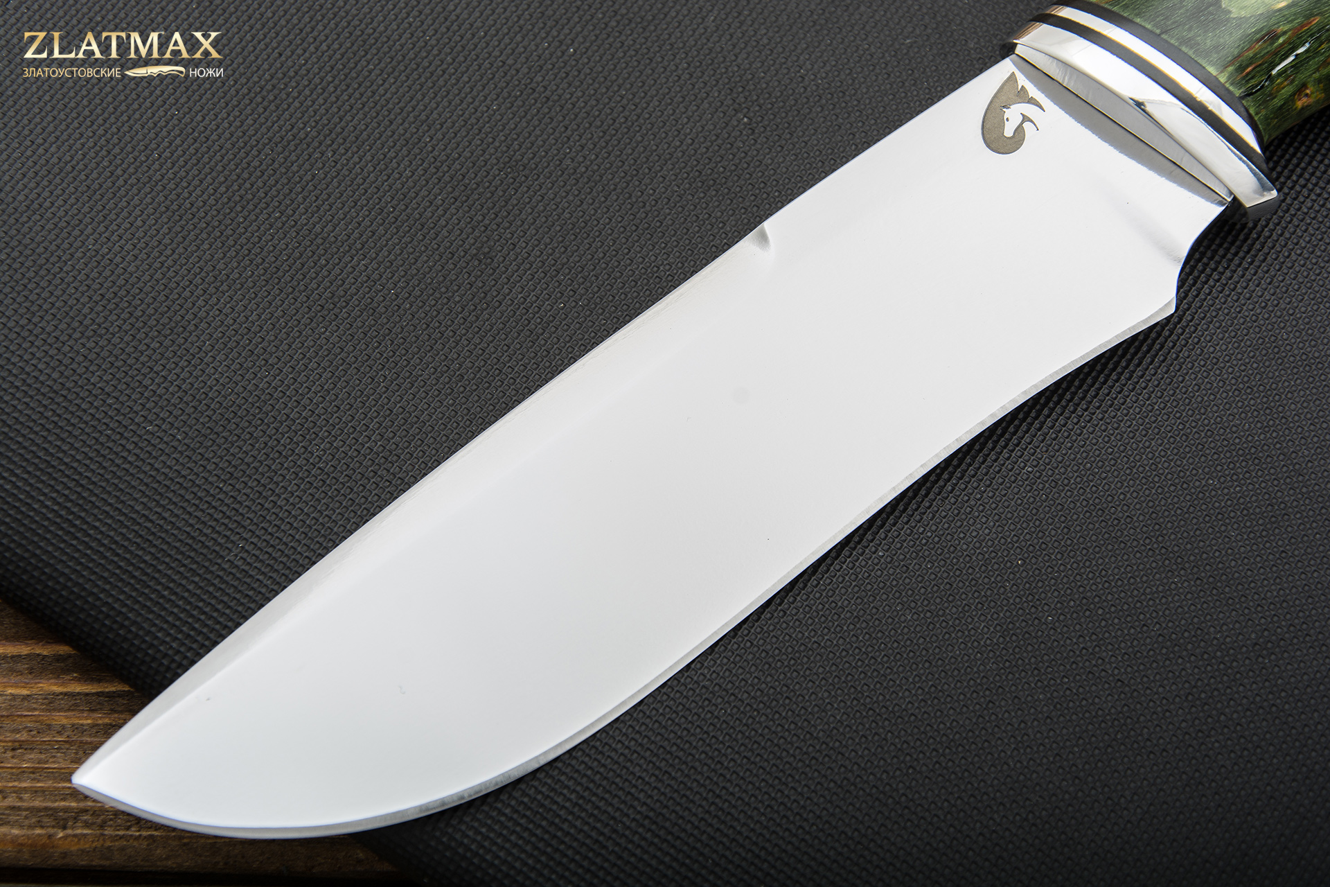 Нож Итиль (AUS10Co, Стабилизированная карельская береза, Алюминий)