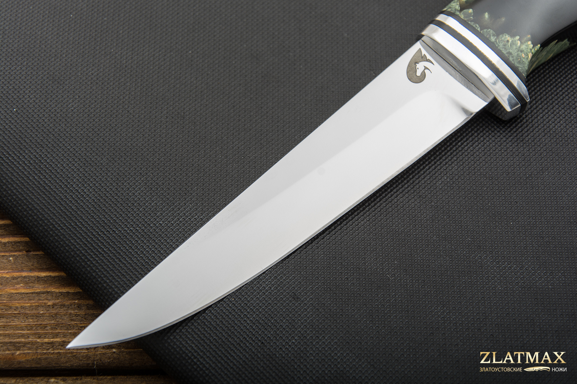 Нож Кержак (AUS10Co, Гибрид стаб. кап клена, Алюминий)