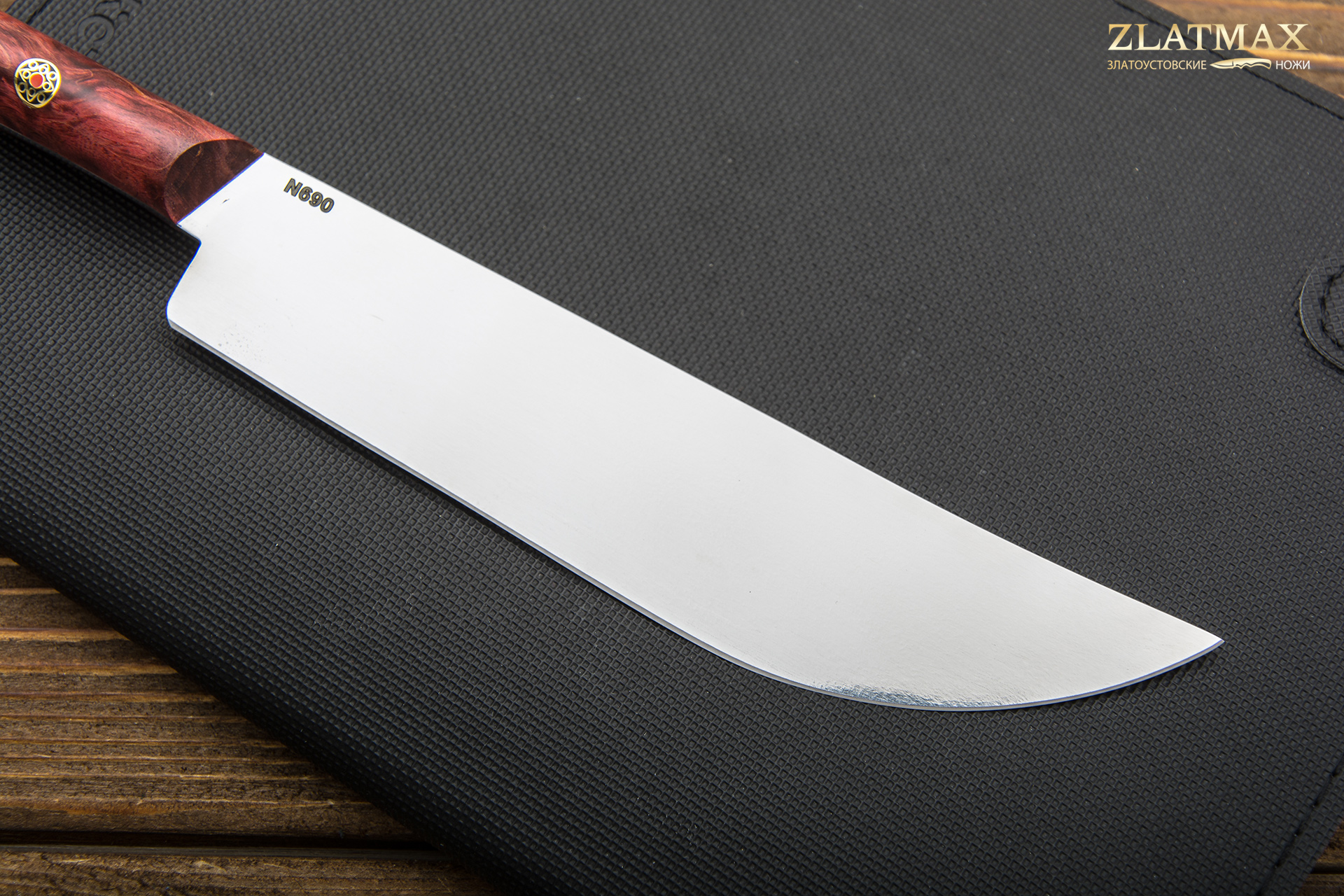 Нож Пчак-М (AUS10Co, Накладки стабилизированная карельская береза)