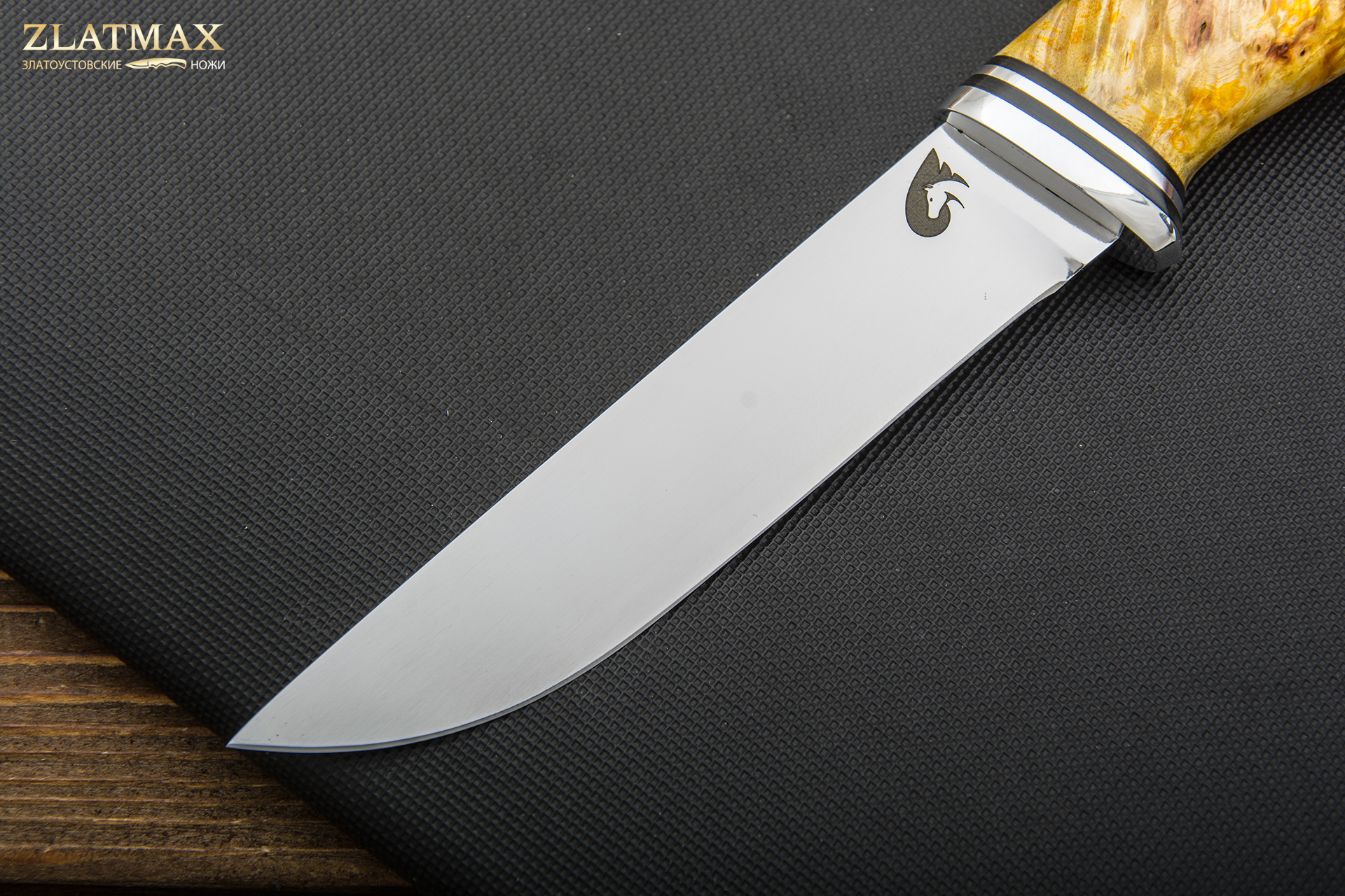 Нож Юнга (AUS10Co, Стабилизированная карельская береза, Алюминий)