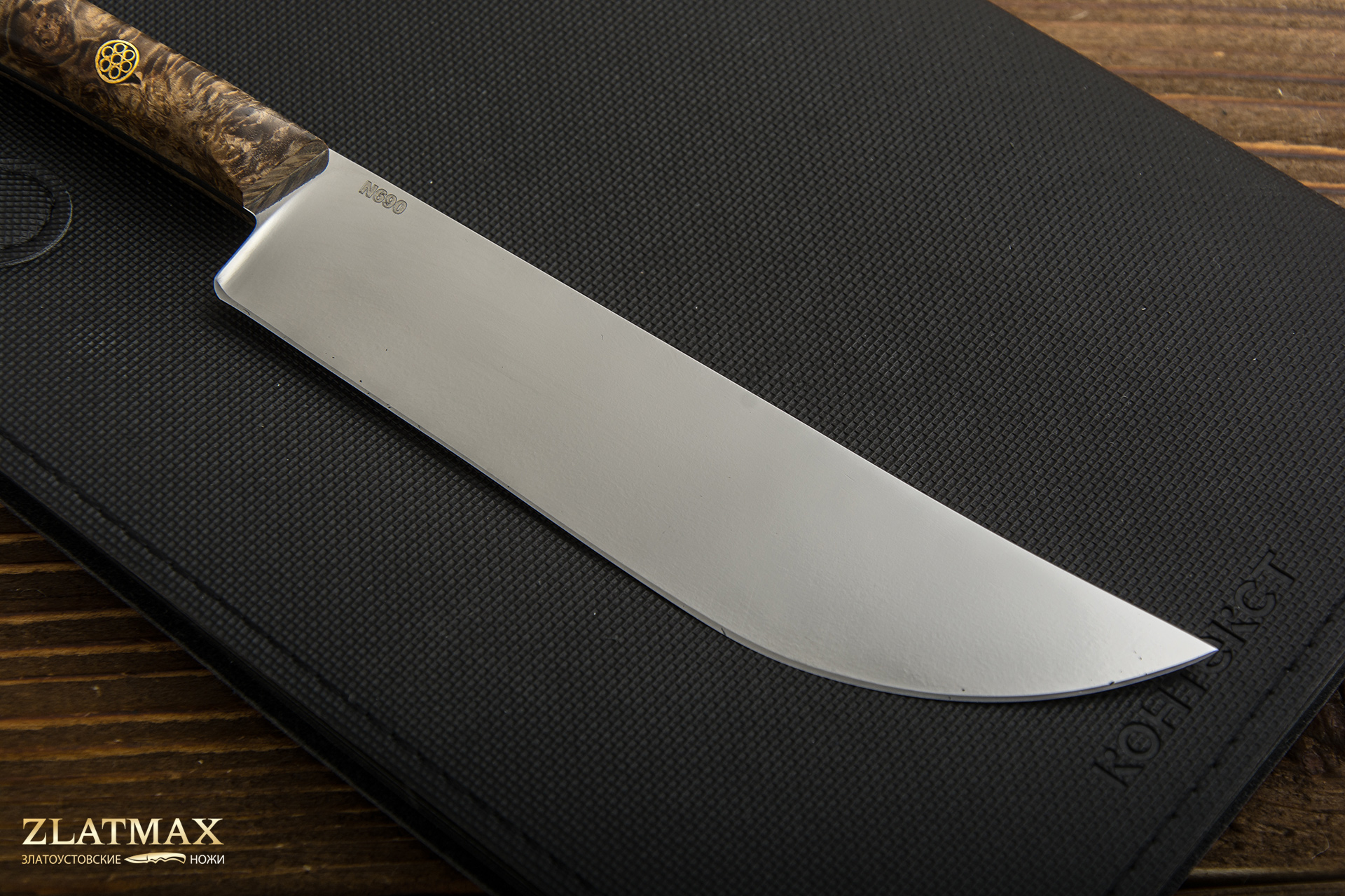 Нож Пчак-М (Х12МФ, Накладки стабилизированная карельская береза)