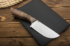 Нож Бушуй (Х12МФ, Накладки стабилизированная карельская береза коричневая)