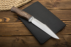 Нож Амундсен (Х12МФ, Накладки стабилизированная карельская береза коричневая)