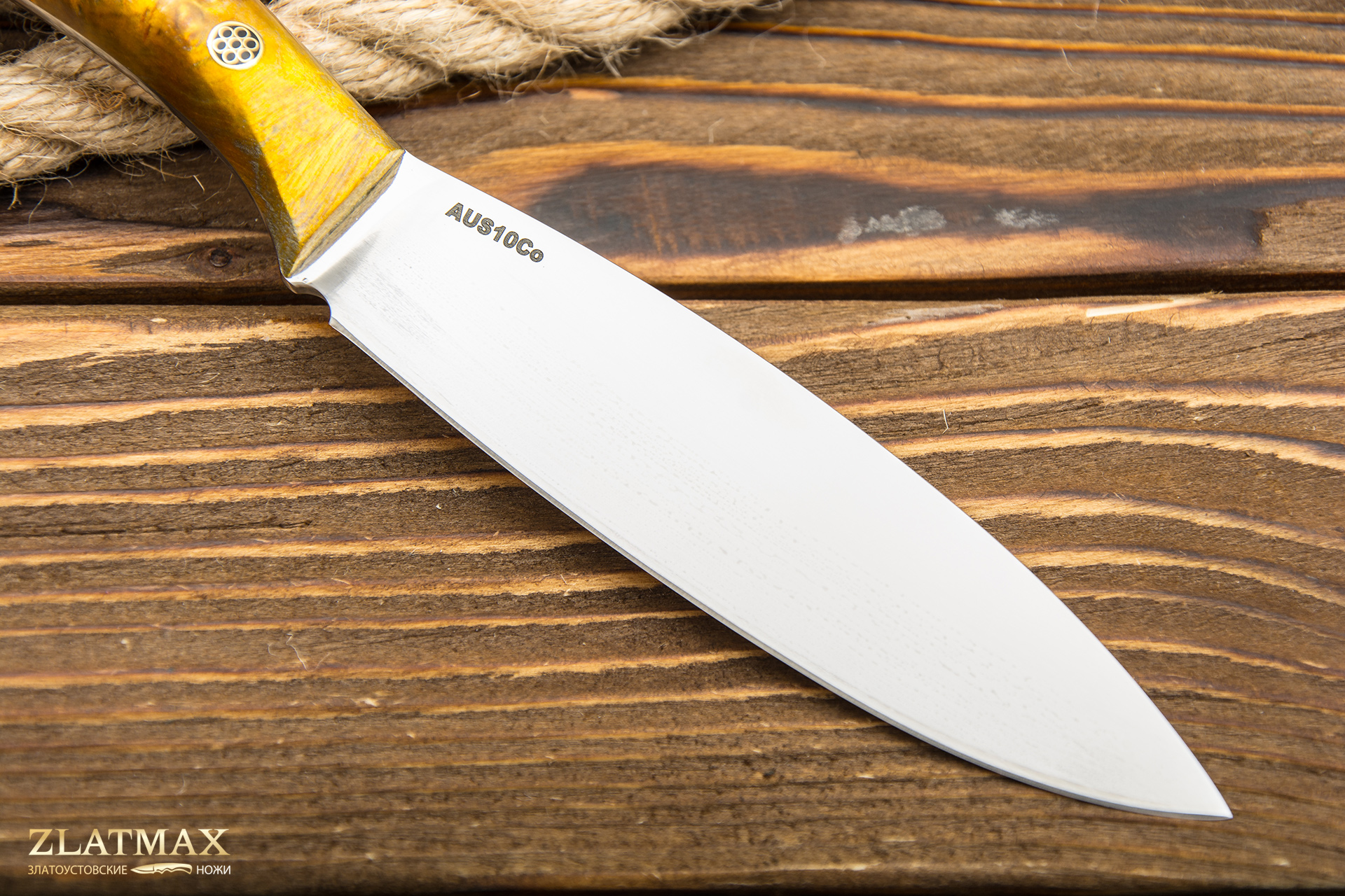 Нож Канадец (Х12МФ, Накладки стабилизированный клён)
