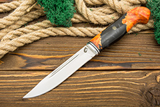 Финский нож купить в Челябинске: Нож Финка Юсси (AUS10Co, Гибрид стаб. кап клена, Алюминий)