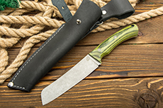 Нож Притес (AUS10Co, Стабилизированная древесина, Обработка клинка Stonewash)