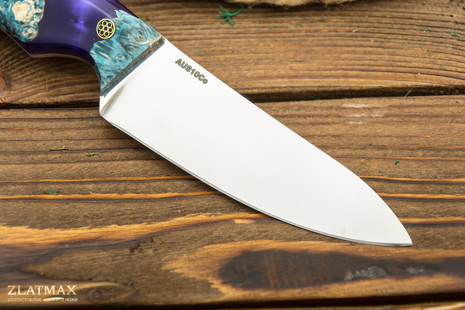 Нож Куркуль (AUS10Co, Накладки композит, Обработка клинка Stonewash)