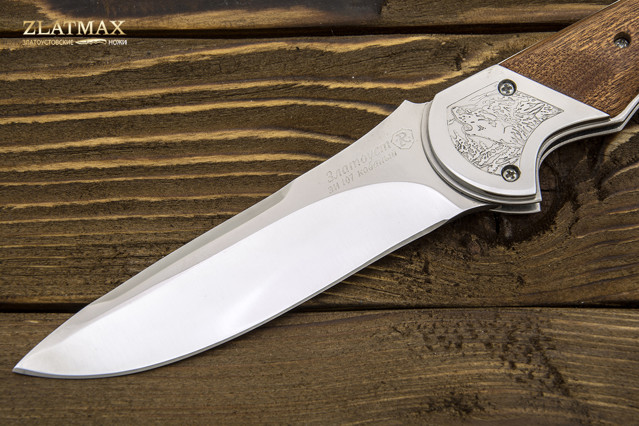 Складной нож Рысь (40Х10С2М, Накладки орех)