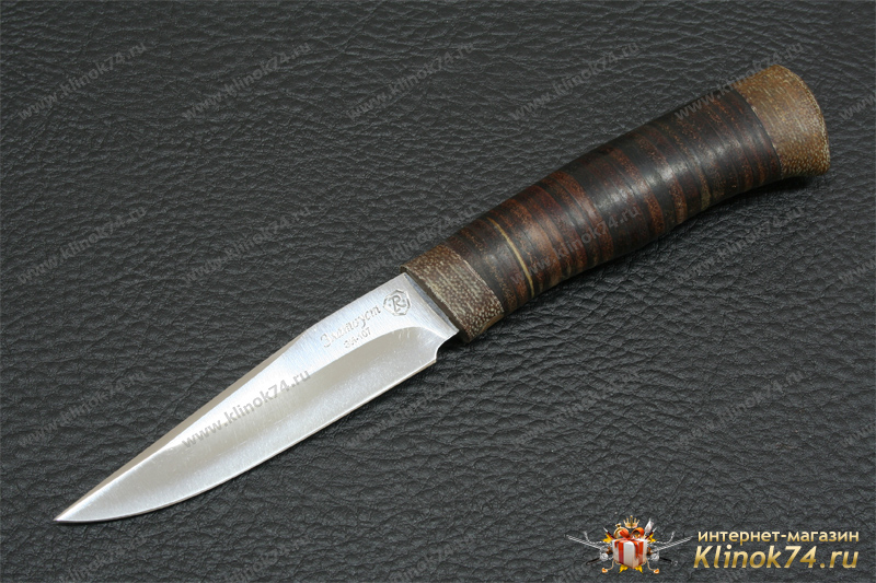 Нож Мангуст (40Х10С2М, Наборная кожа, Текстолит)
