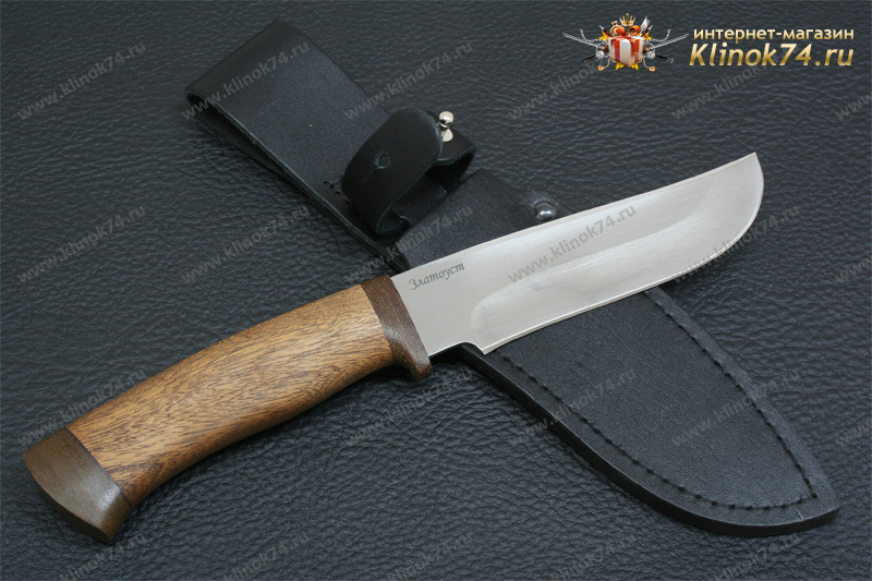 Нож Бивень без рисовки (40Х10С2М, Орех, Текстолит)