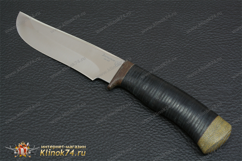 Нож Бивень (40Х10С2М, Наборная кожа, Текстолит)
