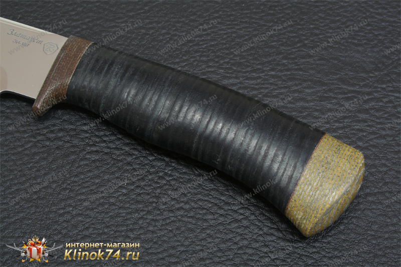 Нож Бивень (40Х10С2М, Наборная кожа, Текстолит)
