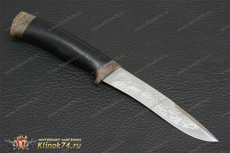 Нож Угорь (40Х10С2М, Наборная кожа, Текстолит)