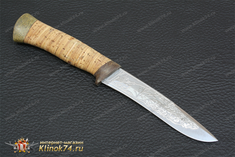 Нож Угорь (40Х10С2М, Наборная береста, Текстолит)