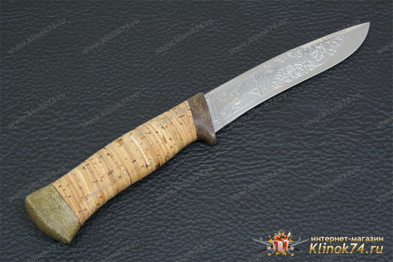 Нож Угорь (40Х10С2М, Наборная береста, Текстолит)