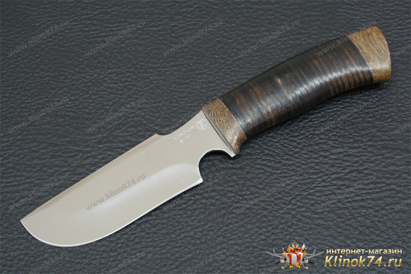 Нож Гарпун (40Х10С2М, Наборная кожа, Текстолит)