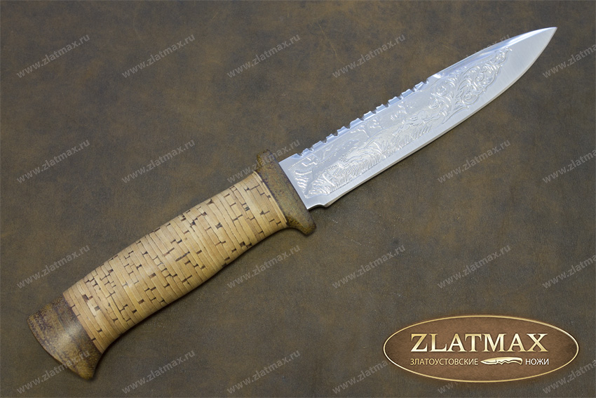 Нож Диверсант (40Х10С2М, Наборная береста, Текстолит)