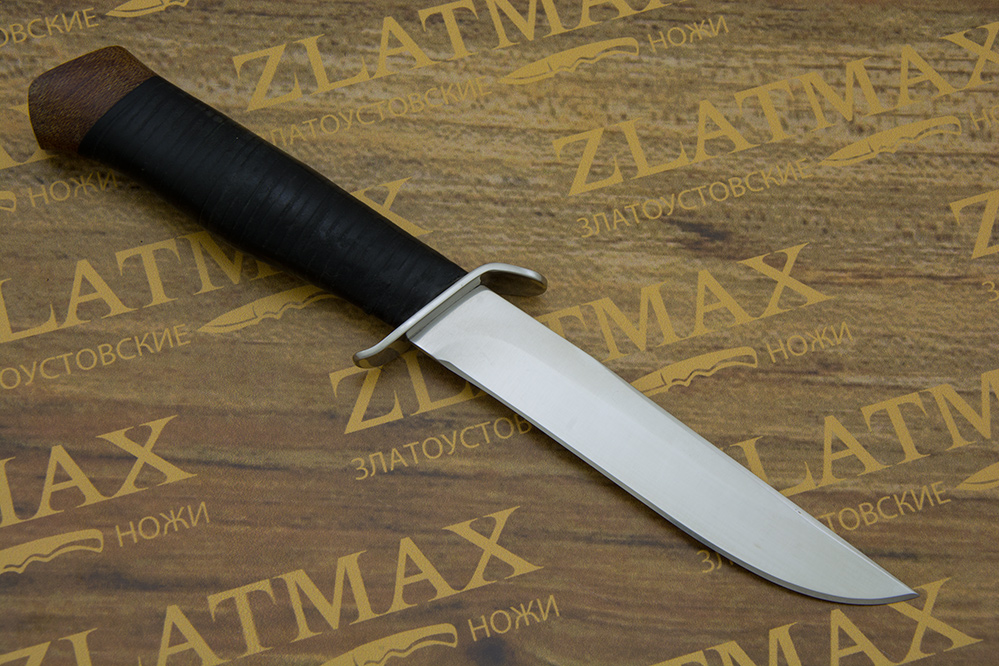 Нож Чекист (40Х10С2М, Наборная кожа, Нержавеющая сталь, Текстолит)