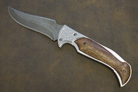 Складной нож Скорпион (Дамаск, Накладки орех)