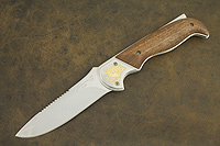 Складной нож Рысь (40Х10С2М (ЭИ-107), Накладки орех, Золочение клинка)