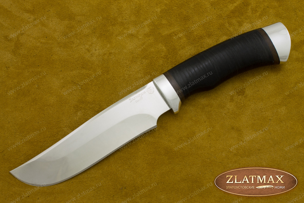 Нож Бивень (40Х10С2М, Наборная кожа, Алюминий)