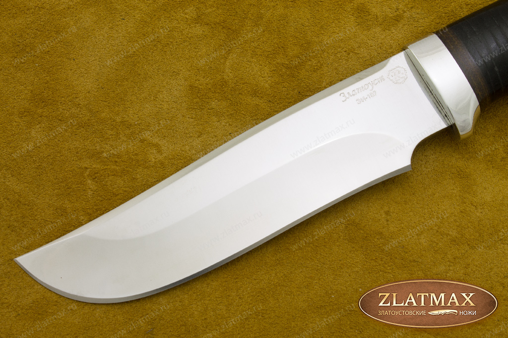 Нож Бивень (40Х10С2М, Наборная кожа, Алюминий)