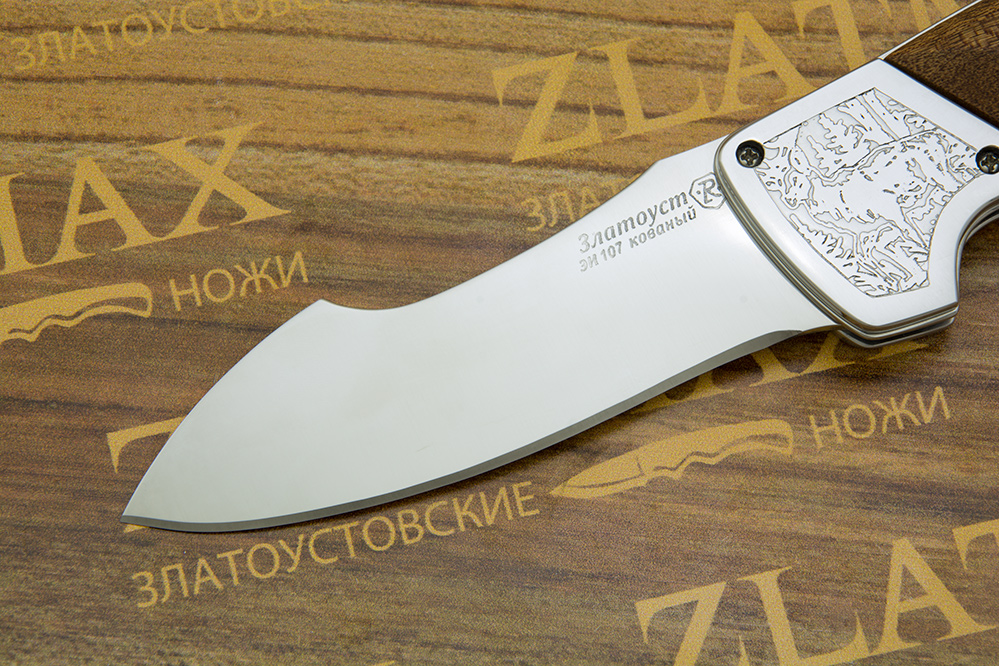 Нож Носорог (40Х10С2М, Накладки орех)
