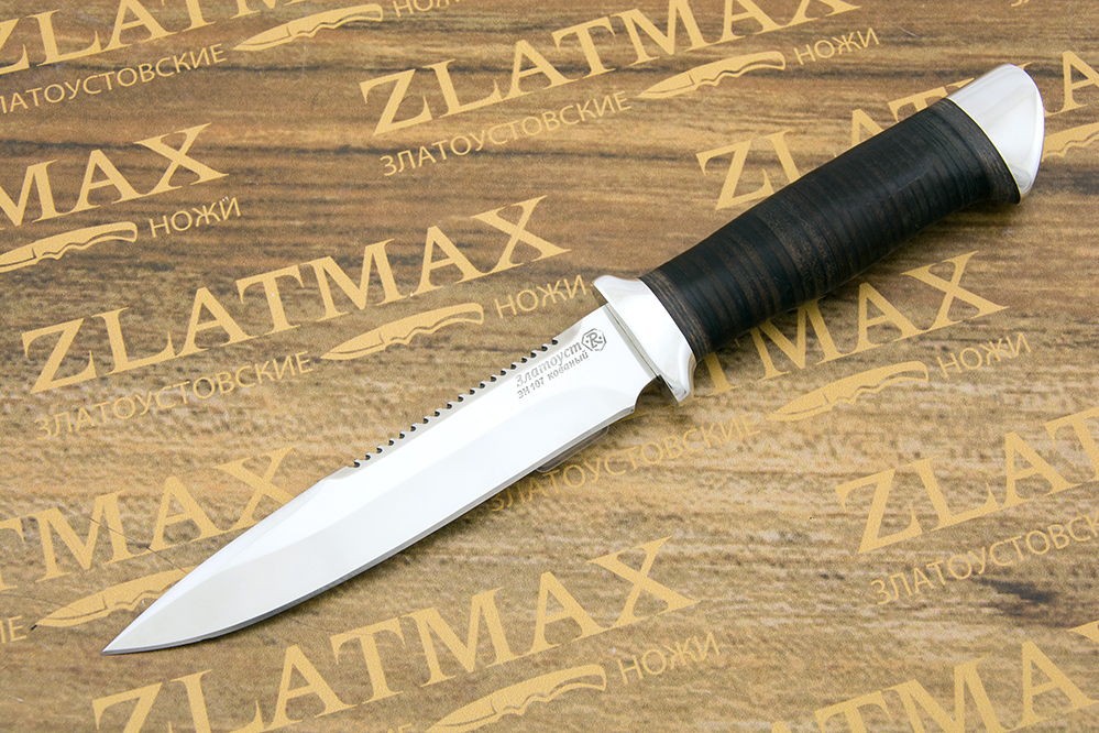 Нож Диверсант (40Х10С2М, Наборная кожа, Алюминий)