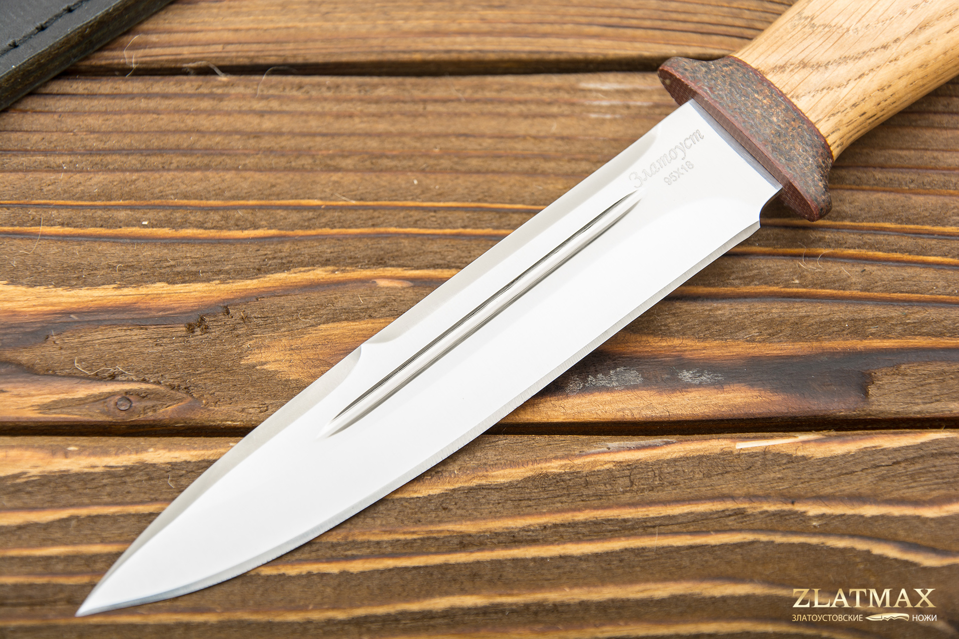 Нож Диверсант с долами (40Х10С2М, Орех, Текстолит)