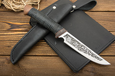 Нож Феникс (110Х18М-ШД, Наборная кожа, Текстолит)