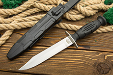 Нож Вишня (AUS10Co, Эластоллан черный, Металлический)