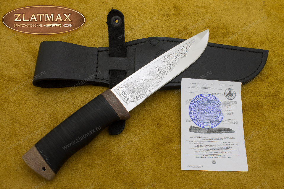 Нож SN-1 (40Х10С2М, Наборная кожа, Текстолит)