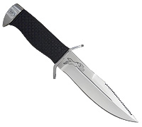 Нож Волк-1 (40Х10С2М (ЭИ-107), Резина, Нержавеющая сталь, Алюминий)