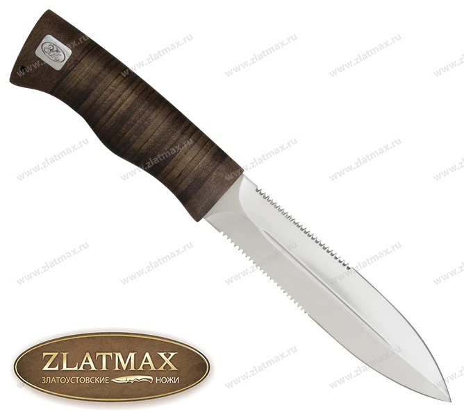 Нож Волк-2 (40Х10С2М, Наборная кожа, Текстолит)
