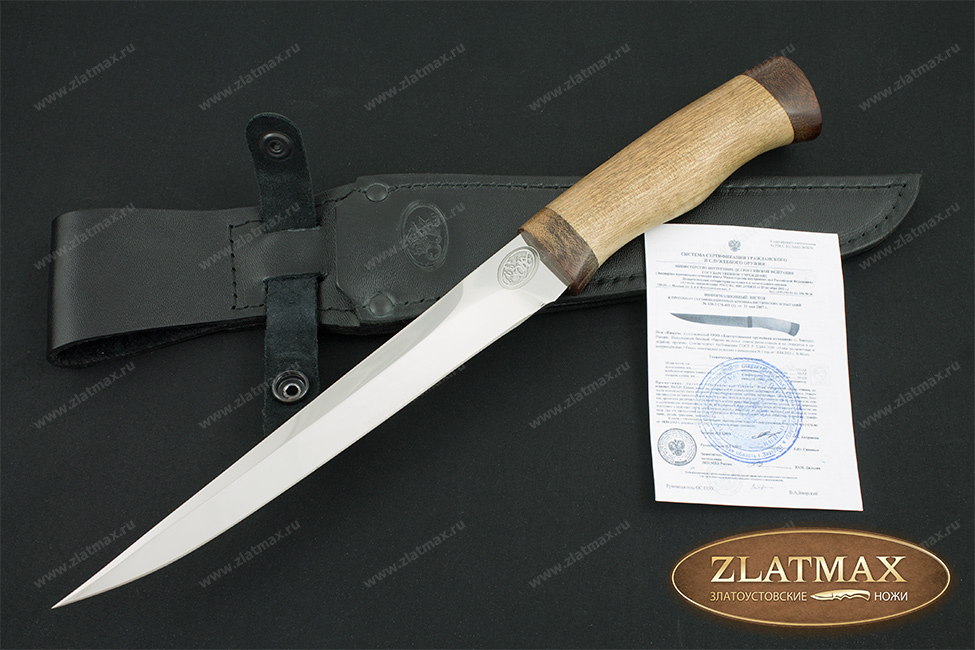 Нож Кижуч (40Х10С2М, Орех, Текстолит)