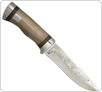 Нож SN-1 (40Х10С2М (ЭИ-107), Орех, Алюминий)