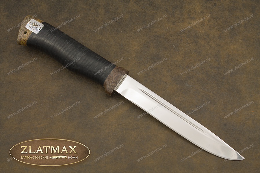 Нож Финка (40Х10С2М, Наборная кожа, Текстолит)