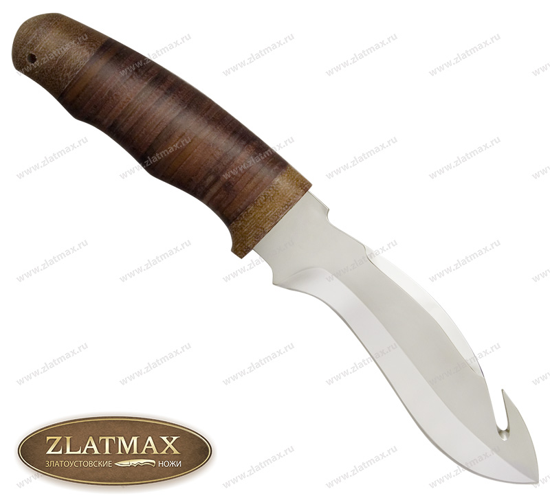 Нож Акула (40Х10С2М, Наборная кожа, Текстолит)