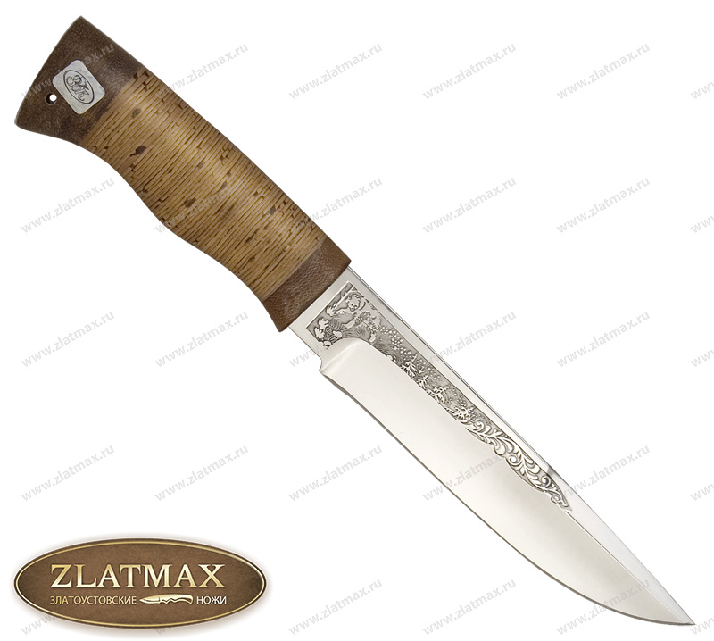 Нож Боровик большой (40Х10С2М, Наборная береста, Текстолит)