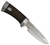 Нож Гепард (40Х10С2М (ЭИ-107), Наборная кожа, Алюминий)