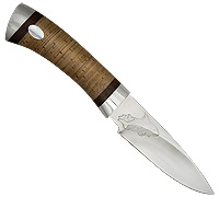 Нож Голец (40Х10С2М (ЭИ-107), Наборная береста, Алюминий)