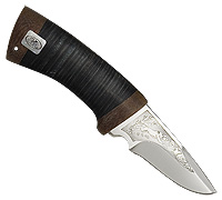Нож Карась (40Х10С2М (ЭИ-107), Наборная кожа, Текстолит)
