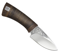 Нож Кобра (40Х10С2М (ЭИ-107), Наборная кожа, Текстолит)