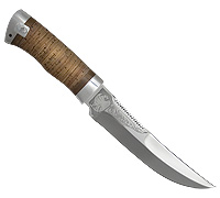 Нож Сокол (40Х10С2М (ЭИ-107), Наборная береста, Алюминий)