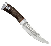 Нож Форель (40Х10С2М (ЭИ-107), Наборная кожа, Алюминий)
