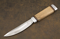 Нож Якутский (40Х10С2М (ЭИ-107), Орех, Алюминий)