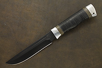 Нож Лиса (40Х10С2М (ЭИ-107), Наборная кожа, Алюминий)