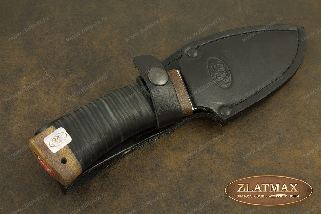 Нож Кедр (40Х10С2М, Наборная кожа, Текстолит)