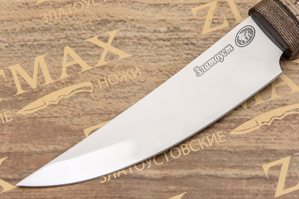 Нож Форель (40Х10С2М, Наборная береста, Текстолит)