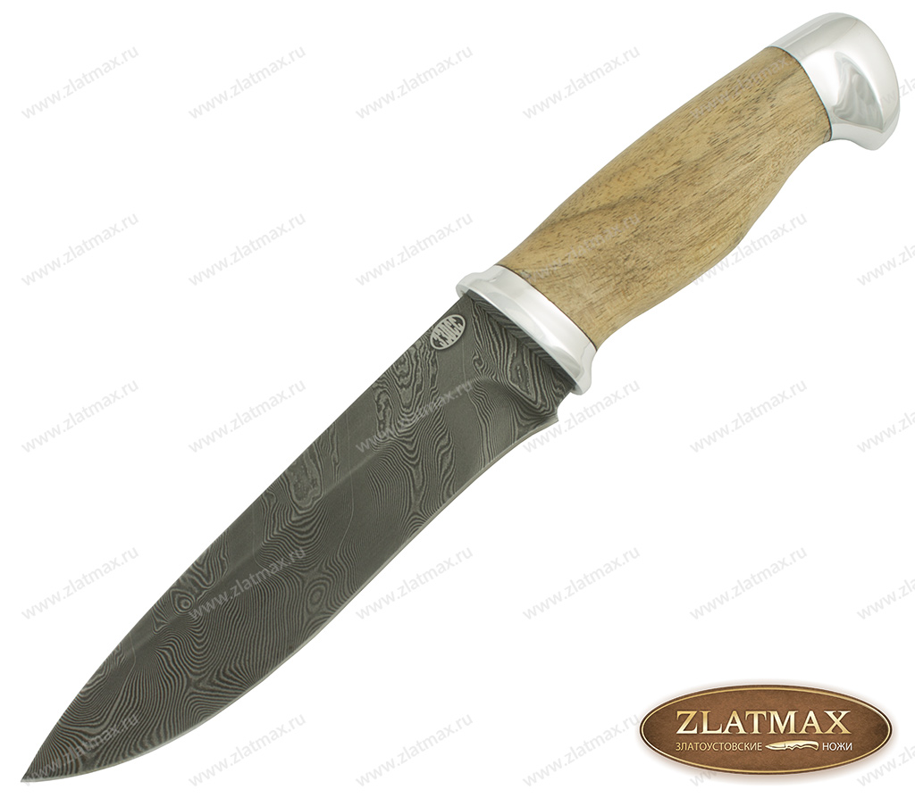 Нож Н1 (Дамаск У10А-7ХНМ, Орех, Алюминий)